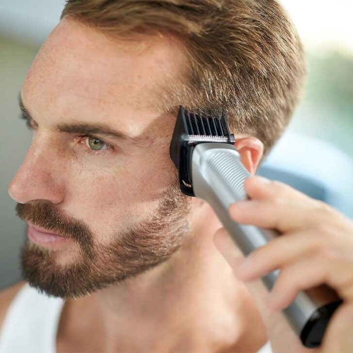 اصلاح موهای سر با ست اصلاح philips
