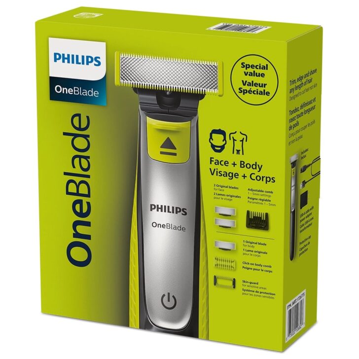 بسته‌بندی کامل OneBlade فیلیپس QP2834