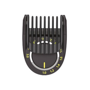 شانه یدک اصلاح فیلیپس سایز MG-1-3mm در کنار ماشین اصلاح